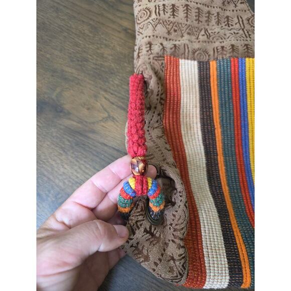 Buzhiyun Women Hippie Boho Chic Hobo Handbag Shoulder Bag Knit Embroidery Large - Picture 11 of 16